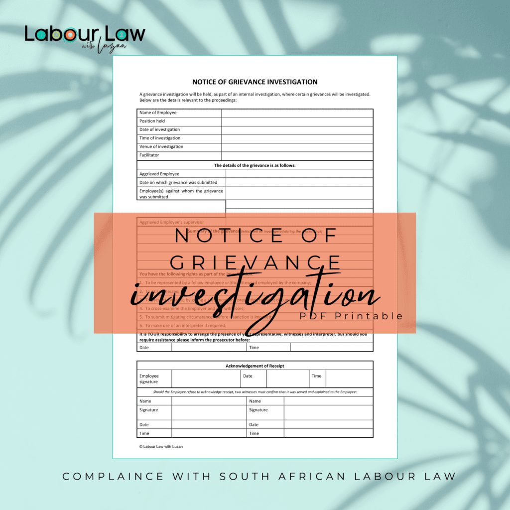 Downloadable Labour Law Posters for South African Businesses | Labour ...